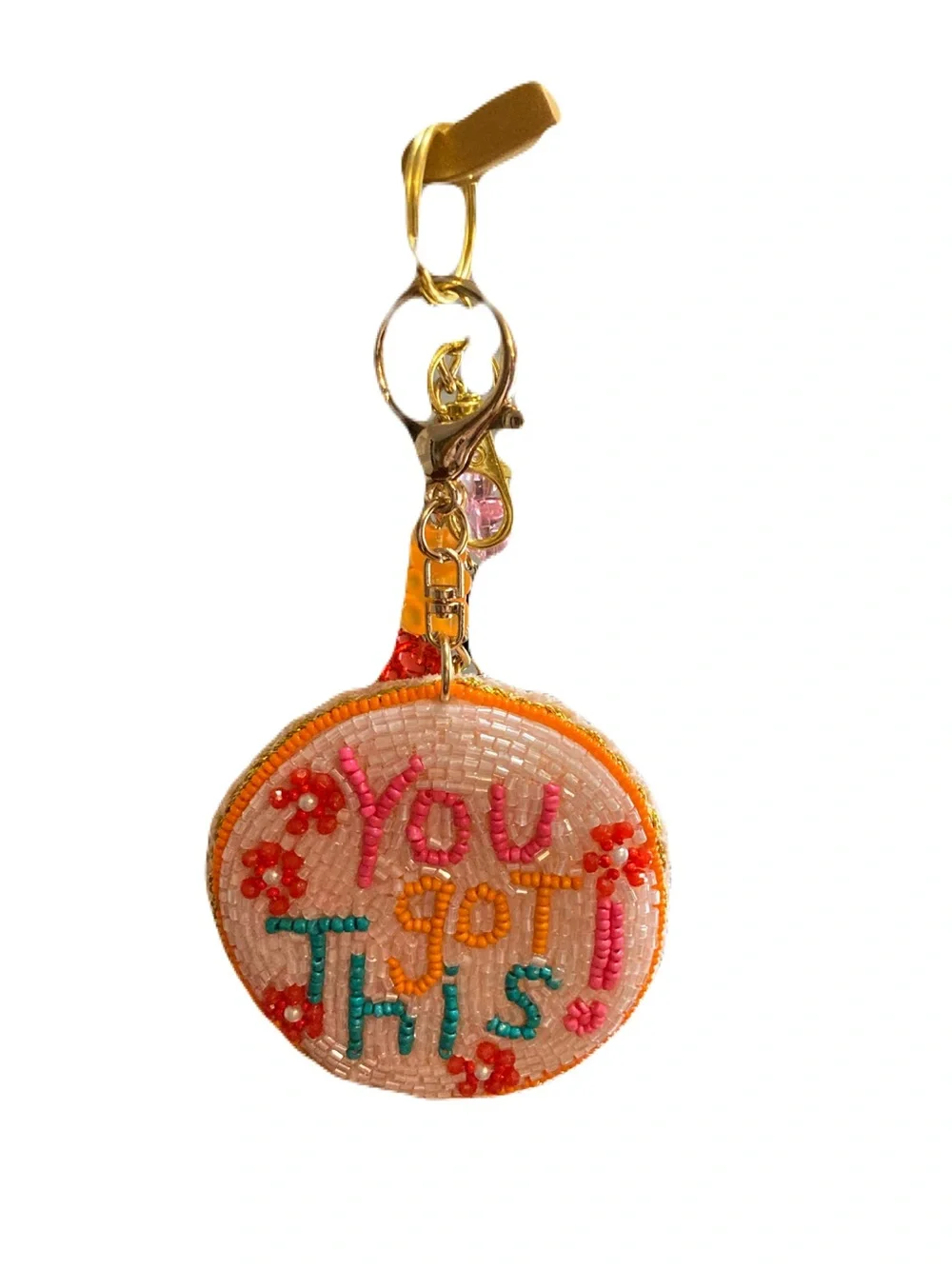 Bag Charm “You Got This” Handmade Beaded NWOT - Picture 2 of 5